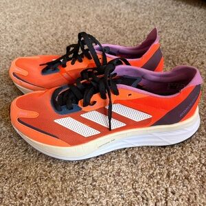 Adidas Adizero Boston 9.5 Orange White  Running Shoes GX6652 (Men's Sizes)